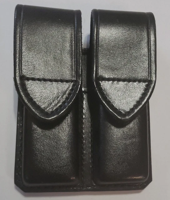 Don Hume D407 Dual Magazine Pouch Holder Case Holster 400 A Black Leather