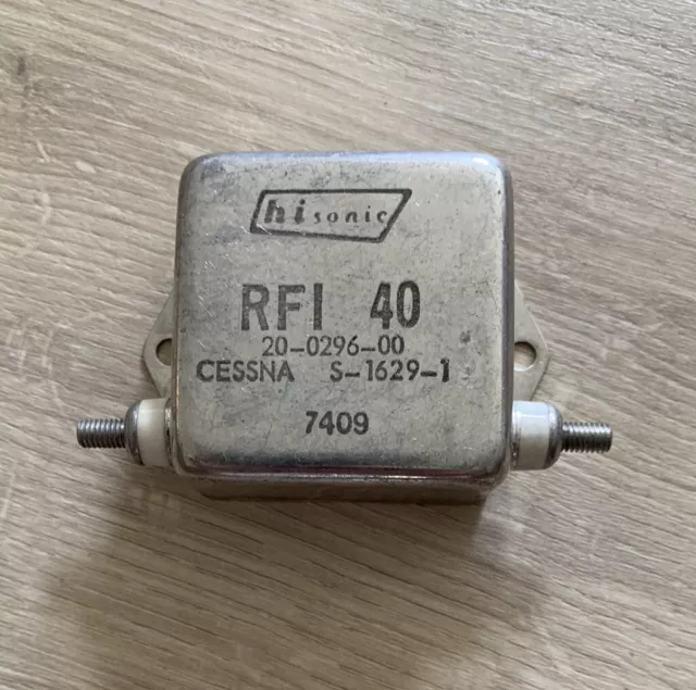 NEW Cessna RFI Filter 40 amp. 20-0296-00 S-1629-1 NOS
