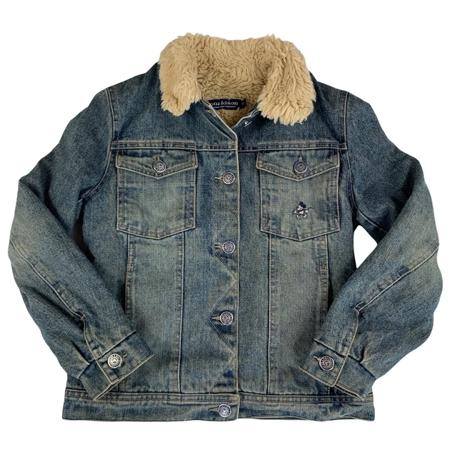 Giacca denim vintage Donaldson bambini 8-10 y foderata sherpa