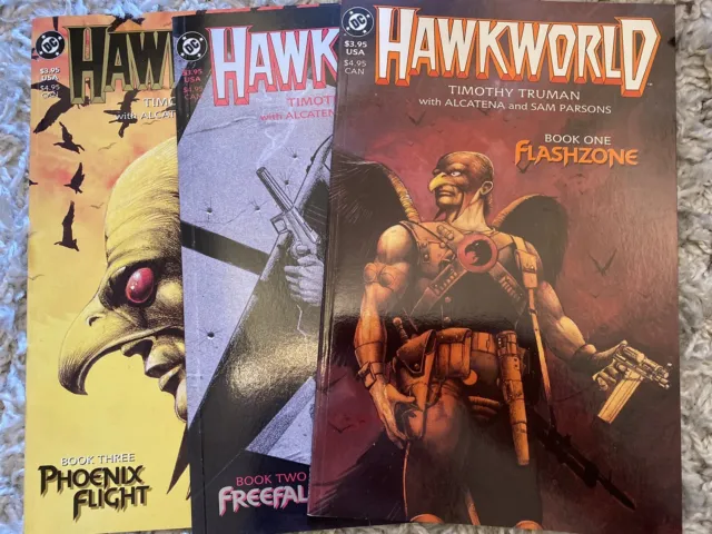 HAWKWORLD #1 2 3 Tim Truman complete set Hawkman DC Comics 1989 - NM