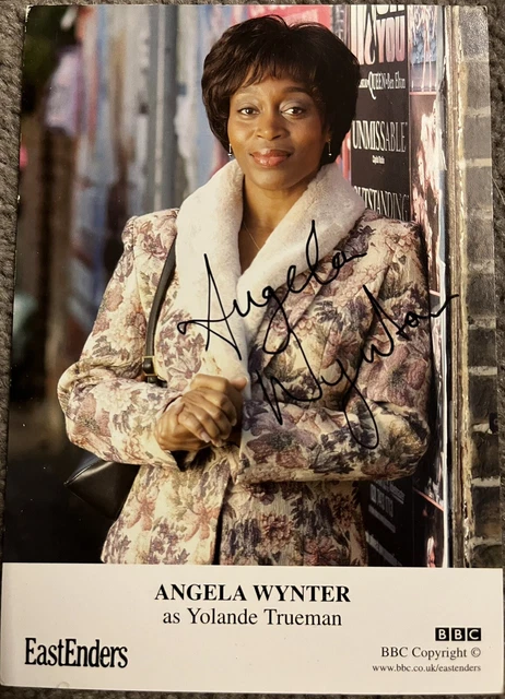 BBC EastEnders Yolande Trueman Angela Wynter Hand Signed Cast Card Autograph