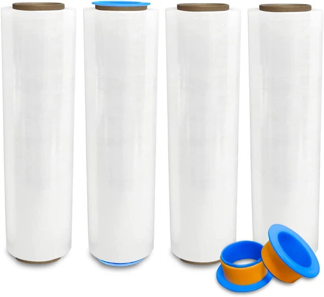 Zentico 18" x 1500' 4/1 Rolls Pallet Wrap Stretch Film Hand Shrink Wrap 1500 FT