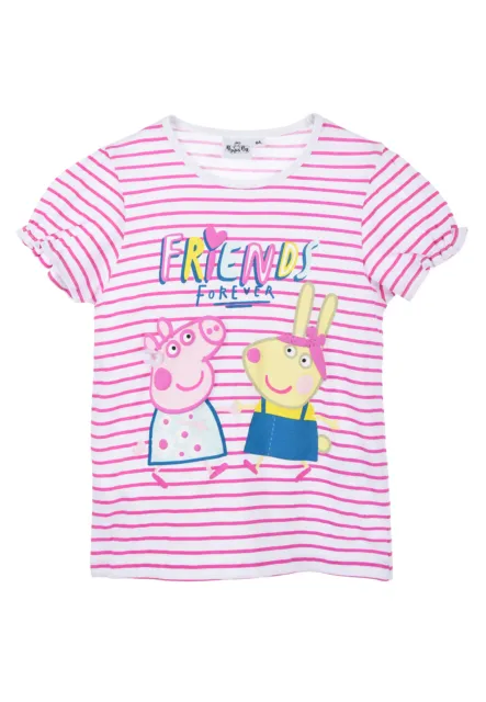Peppa Wutz Pig Friends T-Shirt Kinder Mädchen Kurzarm-Shirt Oberteil
