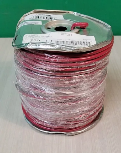 (76.2m) GPT Primäre Draht 8 Awg PVC Isoliert, 60V, Rot
