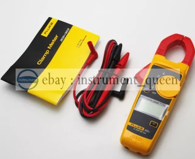 FLUKE 302+ Handheld Digital Clamp Meter Multimeter Tester DMM AC/DC Volt F302