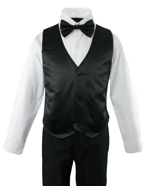 Set cravatte con fiocco smoking formale 5 pezzi vestibilità classica per bambini a scelta dei colori 3