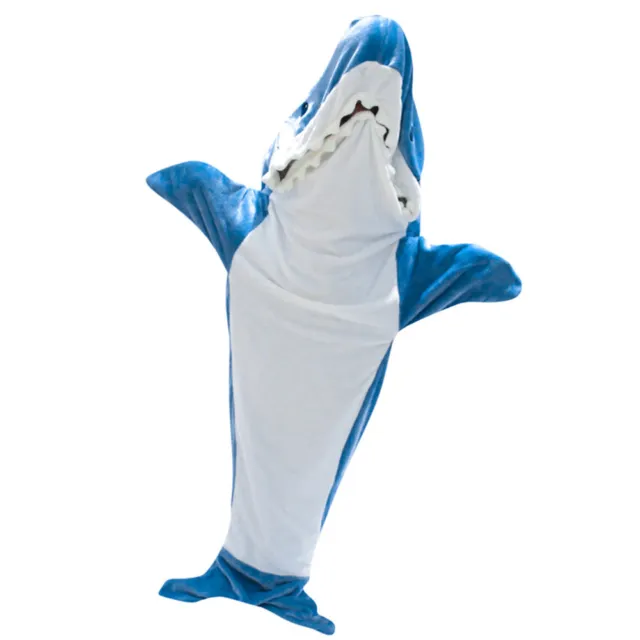 Coperta cartone animato squalo, maglione con cappuccio, bel sacco a pelo a forma di squalo per