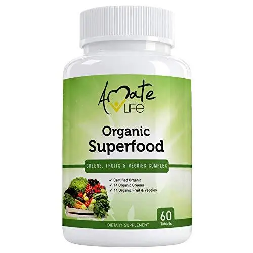 Organic Superfood Greens Fruits and Veggies Complex- Best Dietary Supplement ...