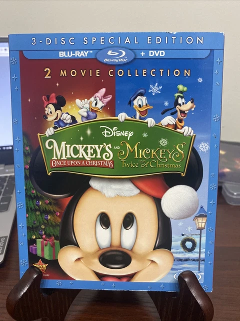 Disney Mickeys Once & Twice Upon a Christmas DVD~BluRay~2 Discs~2 Movies