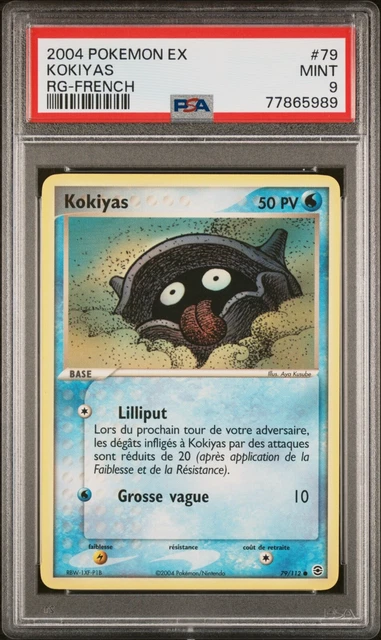 Carte Pokemon Kokiyas 79/112 EX Rouge feu Vert Feuille PSA 9 💧💧