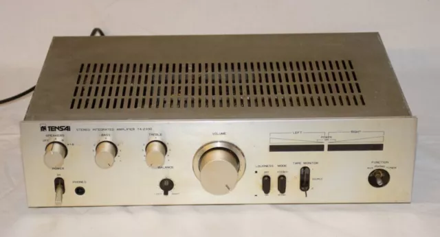 vintage TENSAI TA-2330 Stereo Amplifier Aluminium Front Verstärker Amp