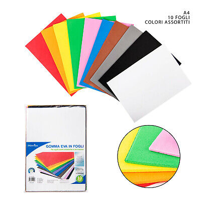formato A4 spessore di 2 mm colore: bianco Fogli in schiuma EVA 10 fogli 21 x 30 cm 