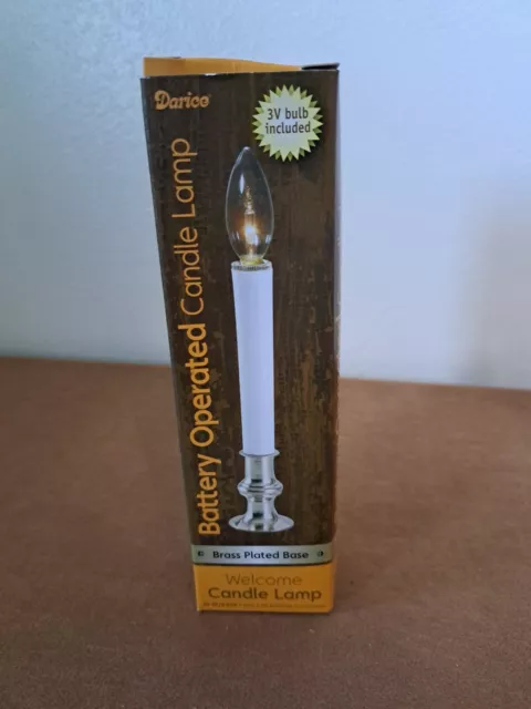 Darice Brass Plated Candle Lamp Battery Cordless 3V Bulb 3