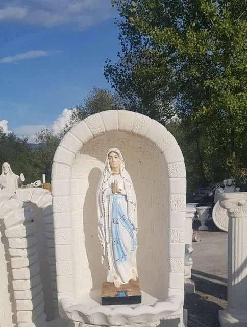 Grotta Artigianale In Granito Con Madonna Di Lourdes - 23x15 Cm, Handmade In Italy, Per Esterni - Foto 12