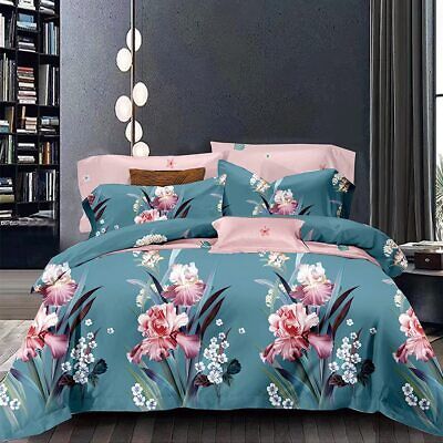 Shatex Comforter Full Set 3 Piece Botanical Floral Print Bedding for All Seasons