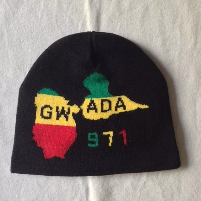 Bonnet Gwada / Guadeloupe / Reggae  cap / Jamaique / drapeau / 22 cm X 20 cm