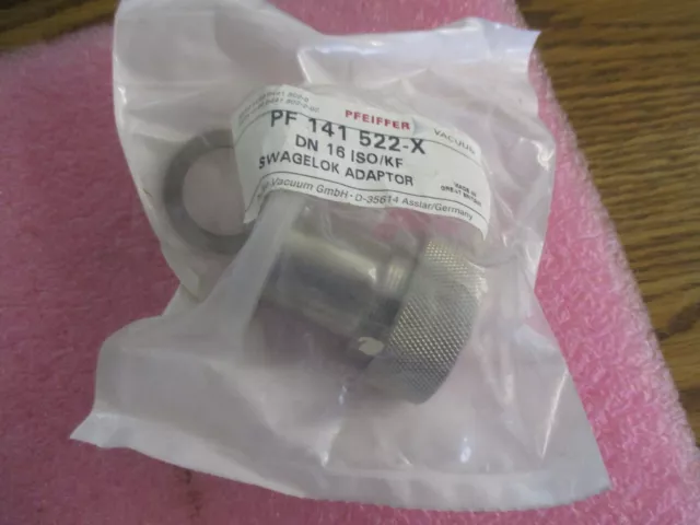 Pfeiffer Vacuum: PF 141 522-X. Model: DN 16 ISO/KF Swgelok Adapter. Unused Old