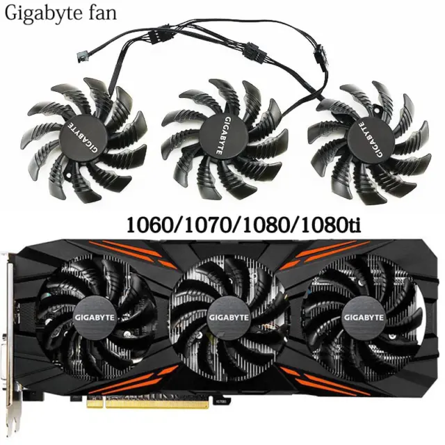 New 75MM Cooler Fan T128010SU For Gigabyte GeForce GTX 1060 1070 1080 Ti G1 1070