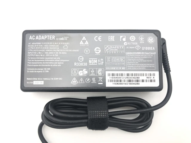 Alimentatore caricabatterie compatibile per Lenovo Thinkpad T460P