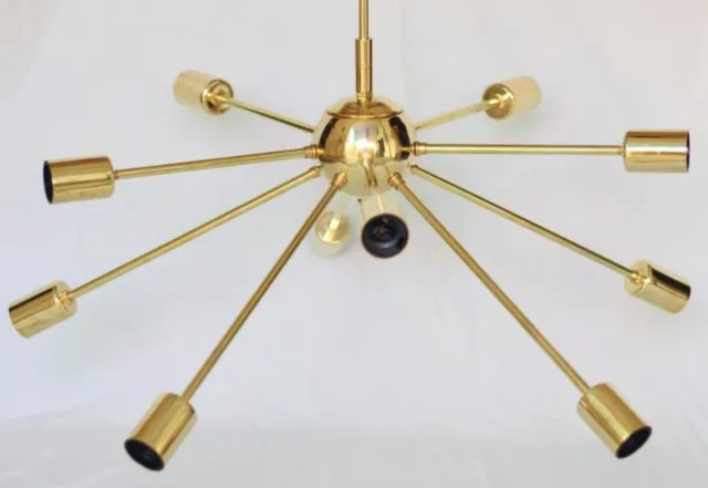 Modern Antique Brass Sputnik Chandelier 10 Arms Lighting Christmas Gift