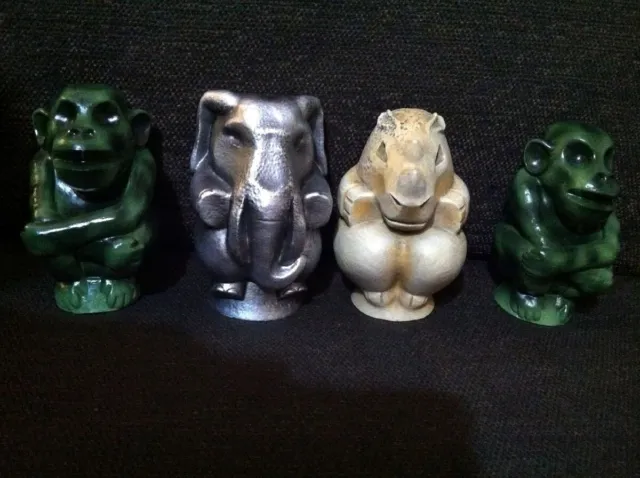 Jumanji 1995 Game Pieces 4" Elephant Rhino Monkey Set Replica Prop Chronicle