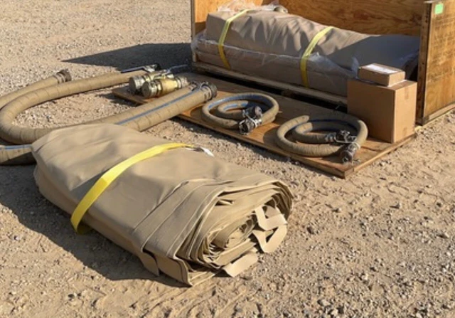 50,000 Gallon Water Tank ( collapsible, fabric )  and Tohatsu Firefighting Pump 