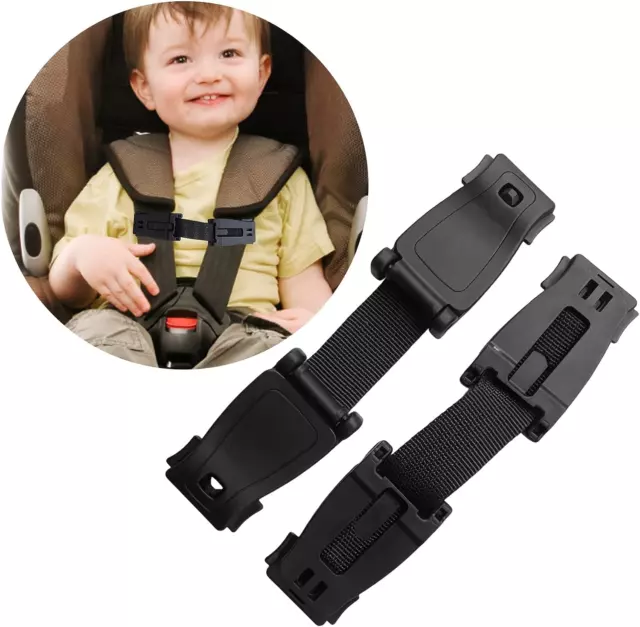 ALLWYOU 2Pcs Car Seat Belt Clip, Anti Escape Car Seat Strap, Car Seat Safety for