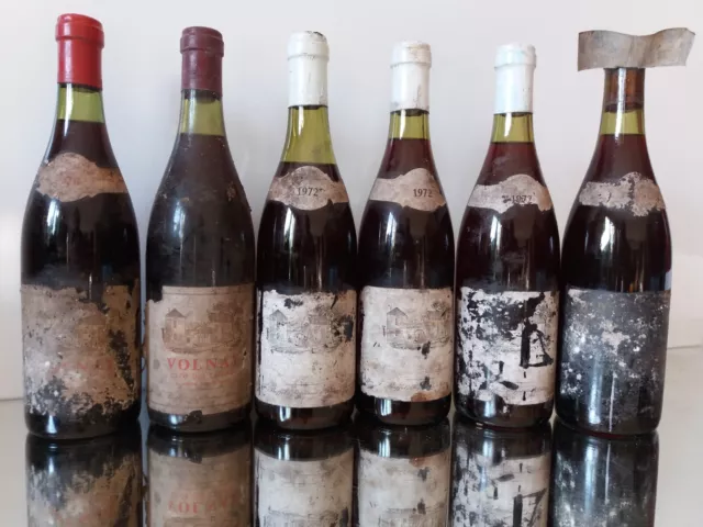 Lot de 6 Domaine Buffet / 3 Volnay Clos des Chênes 1970-73 et 3 Pommard 1972