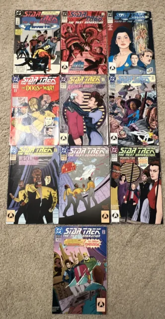 Comic Book Star Trek The Next Generation Lot Of 10 Issues 1988-1992
