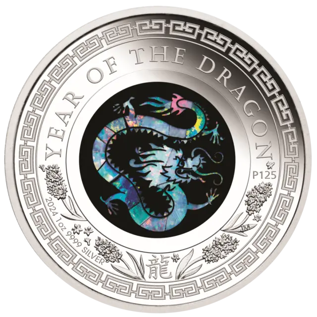 2024 Australia Opal Lunar Series Year of the Dragon 1 oz Silver Proof Coin