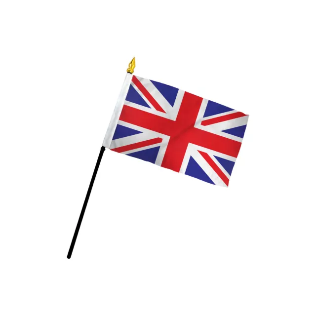 1 Dozen United Kingdom Flags 4x6in Stick Flag of the UK British Flag