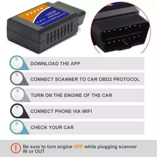 ELM327 WiFi/Bluetooth OBD2 Car Diagnostic Scanner Code Reader Tool IOS Android 3