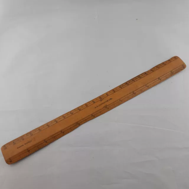 Antique Boxwood Ruler by A G Thornton Vintage Wood