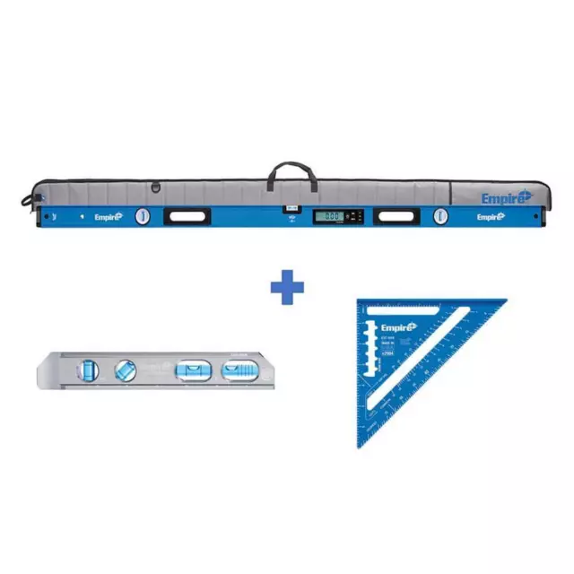 Empire Magnetic Torpedo Level 72" Digital Box W/ Case Box Beam Aluminum Blue