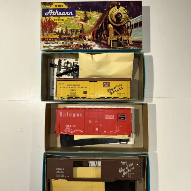 Athearn CB&Q Burlington Refrigerator BREX 5027 40 High Cube 1961 50 Auto 5040 HO