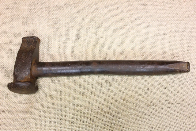 Old Conestoga Covered Wagon Hammer Hitch Pin Hand Forged 1800’s 9 3/8” Well Worn