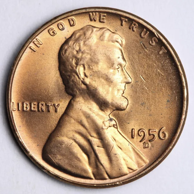 1956-D/D REV CUD Lincoln Wheat Cent Penny GEM BU *UNCIRCULATED* MS E163 DAEN