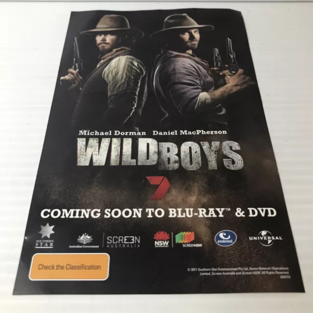 Wildboys Channel  7 TV Drama advertising poster ephemera Daniel MacPherson