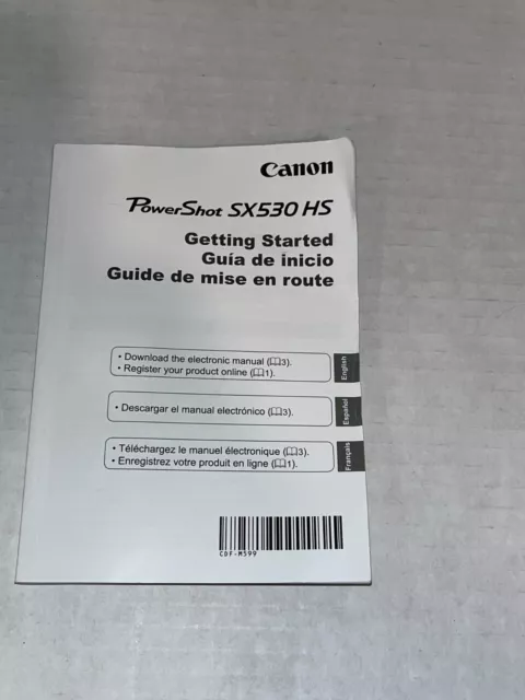 Canon PowerShot SX530 HS Getting Started Instruction Manual