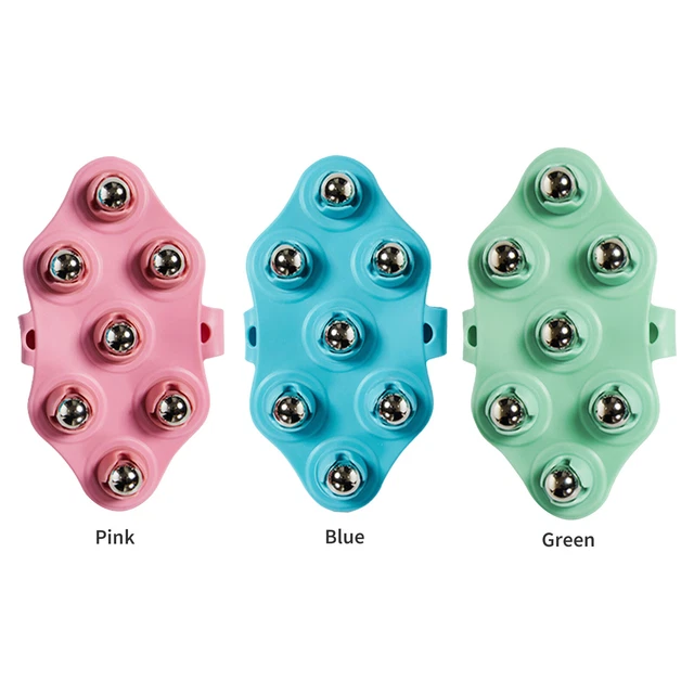 Massage Glove Body Massager with Metal Roller Ball for Neck Foot Full Body Care 2