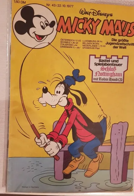Micky Maus/Jahrgang 1977 / Heft Nr. 43 in Comic Hülle verschweißt !