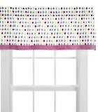 Bacati BIBOMVL Botanical Sanctuary Pearl String Multicolor Pink Valance