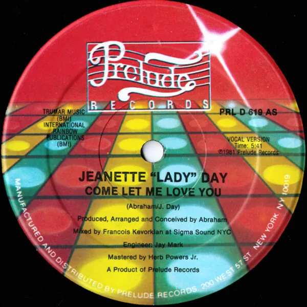 Jeanette "Lady" Day - Come Let Me Love You (12") (1981 - US - VG+)