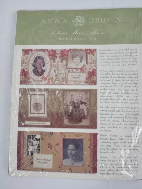 Anna Griffin Victoria Mini Album Scrapbook Kit Open but Complete