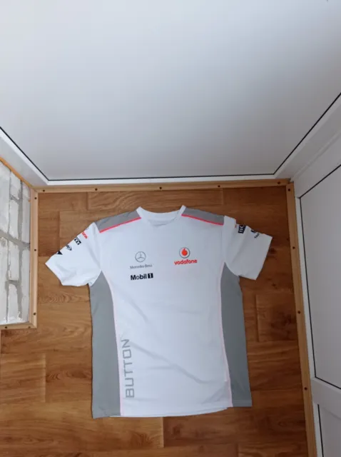 MERCEDES BENZ MCLAREN Racing T-Shirt F1 Hugo Boss Vodafone Men White XL ...