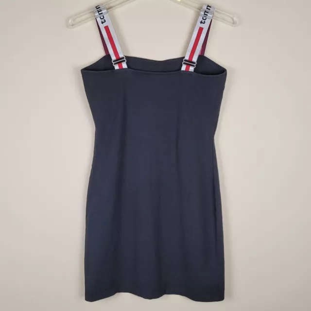 Tommy Hilfiger Tommy Jeans Size S Logo Strap Bodycon Sleeveless Dress Black 3