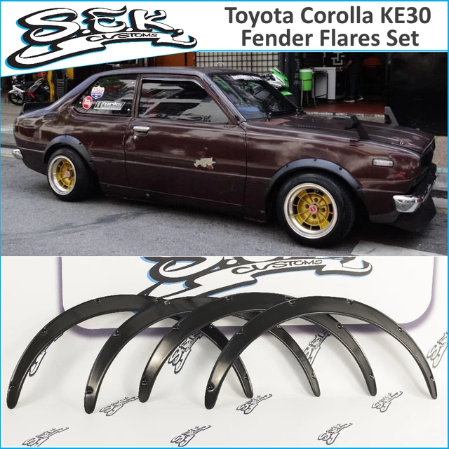 TOYOTA COROLLA KE30 Fender Flares Set Wide Body Kit 42 doors JDM wheel