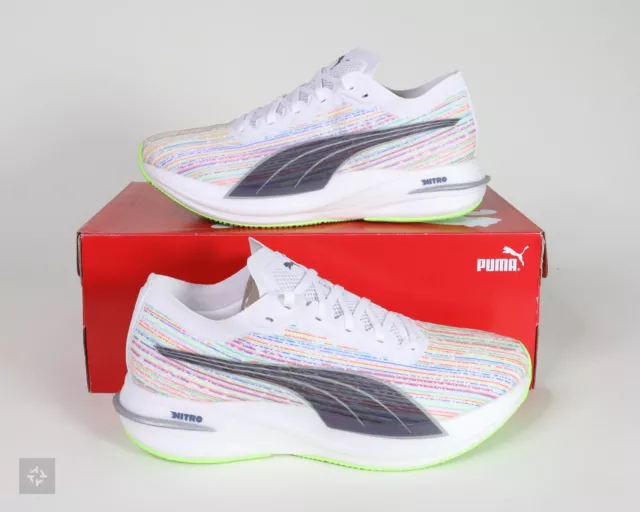 NEW Puma Deviate Nitro SP White Running Shoes (195304-01) Men's Size 9-10.5