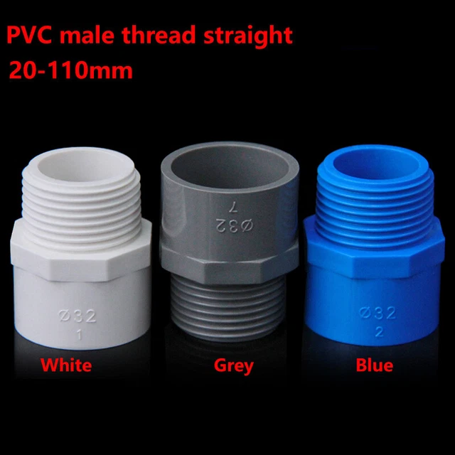 PVC WATER SUPPLY Pipe Male Thread Fittings Adapter Joint Various Sizes