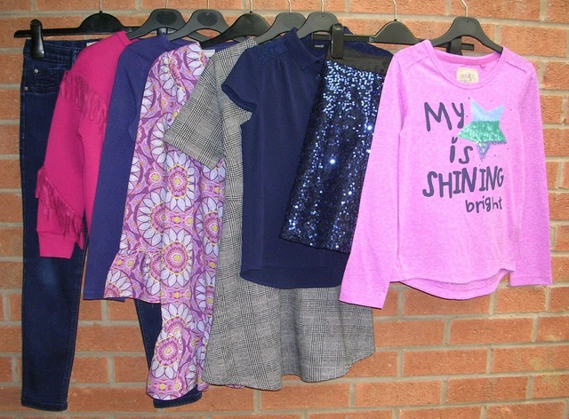 NEXT TU GEORGE Girls Bundle Jeans Tops Jumpers Leggings Skirt Age 8-9 134cm